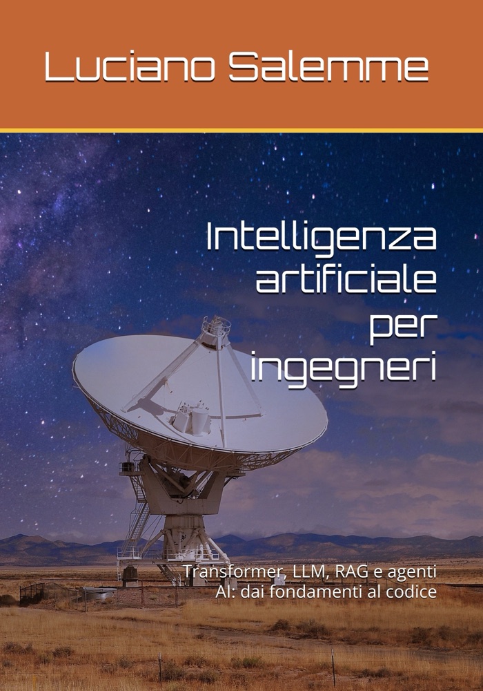 Copertina del libro Intelligenza artificiale per ingegneri di Luciano Salemme